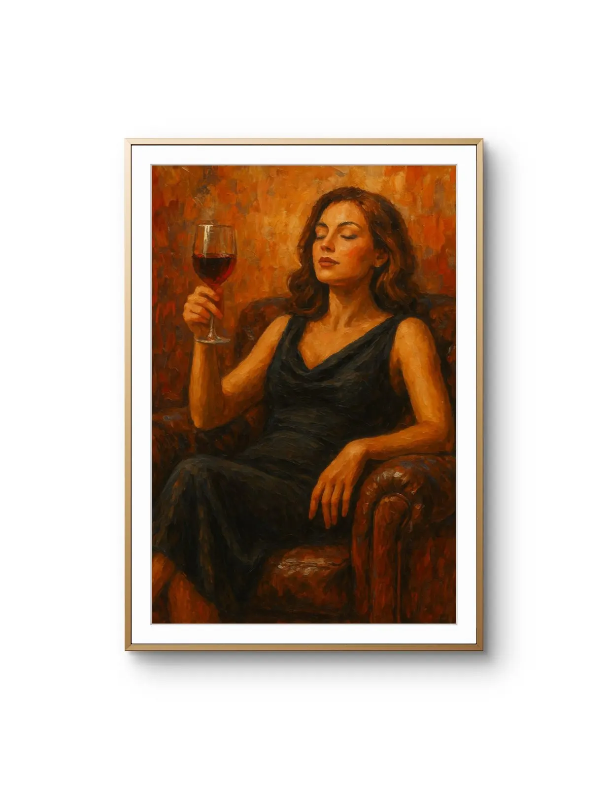 Elena Aureli - A Toast to Solitude — Mixed Media grafika artystyczna przez Elena Aureli