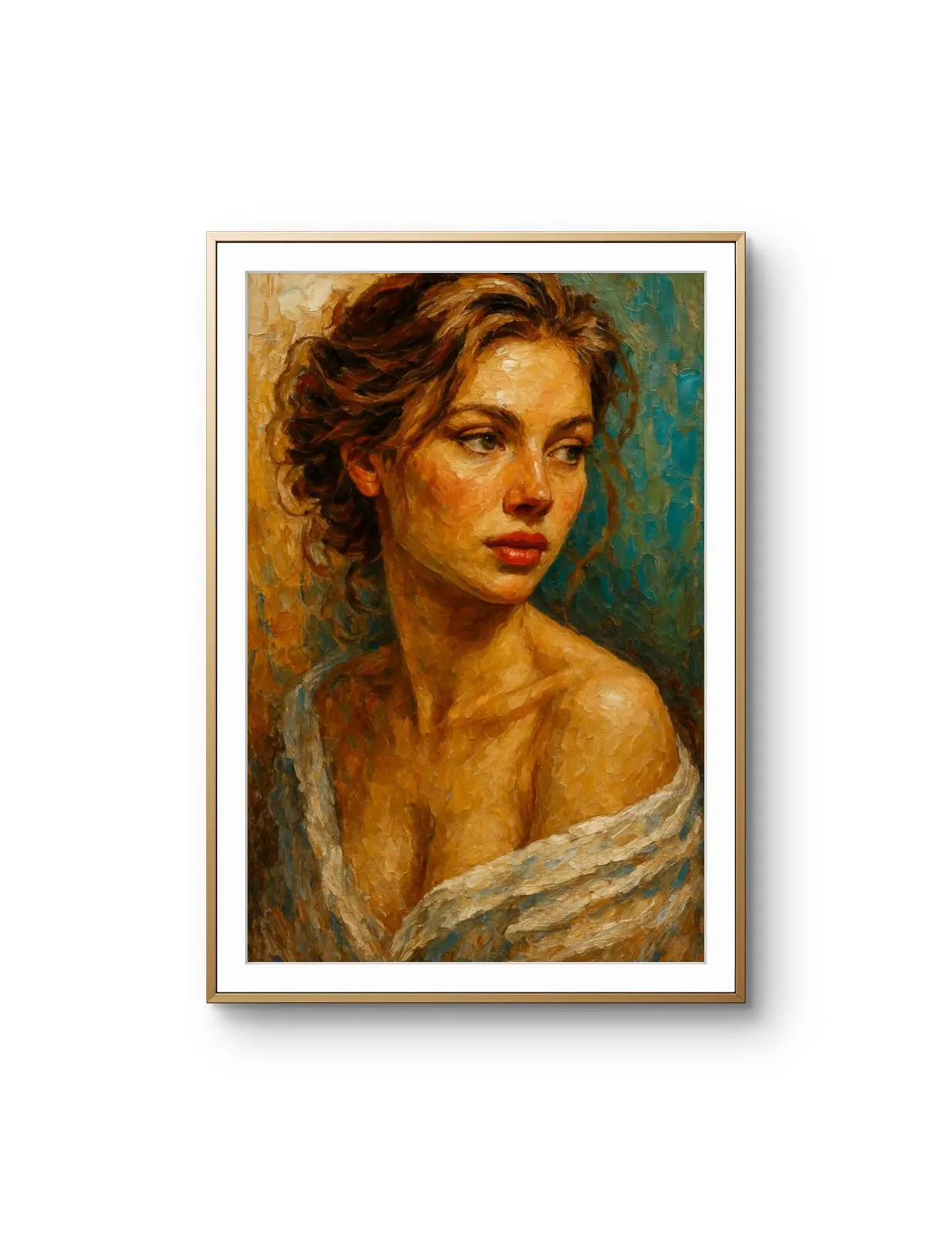 Elena Aureli - Grace in Profile — Mixed Media grafika artystyczna przez Elena Aureli