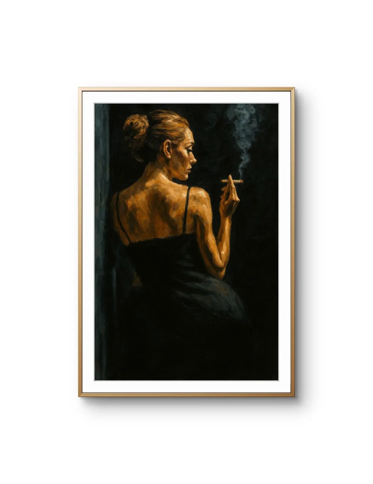 Elena Aureli - Solitary Glow — Mixed Media grafika artystyczna przez Elena Aureli