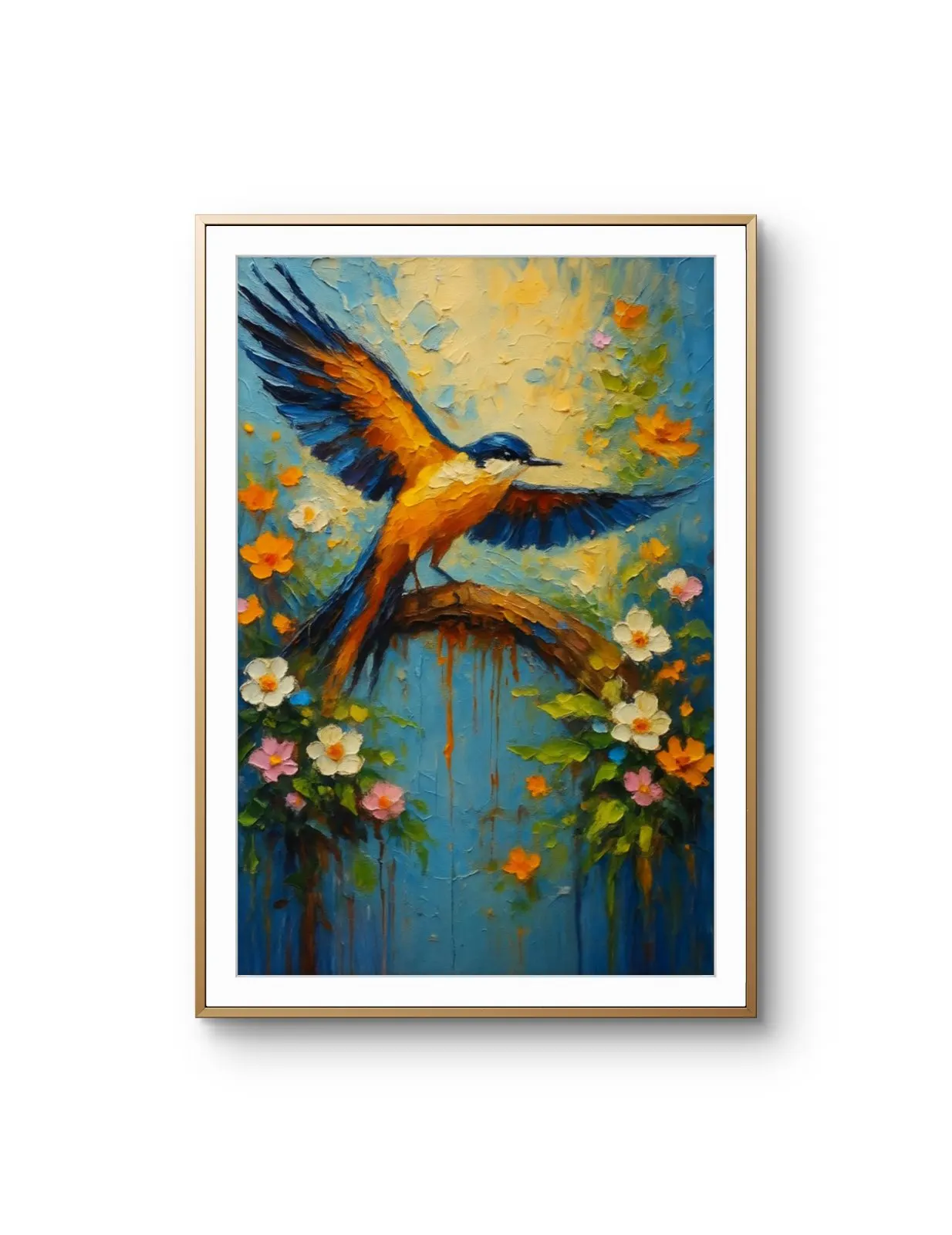Elena Aureli - The Flight of Colorful Freedom — Mixed Media grafika artystyczna przez Elena Aureli