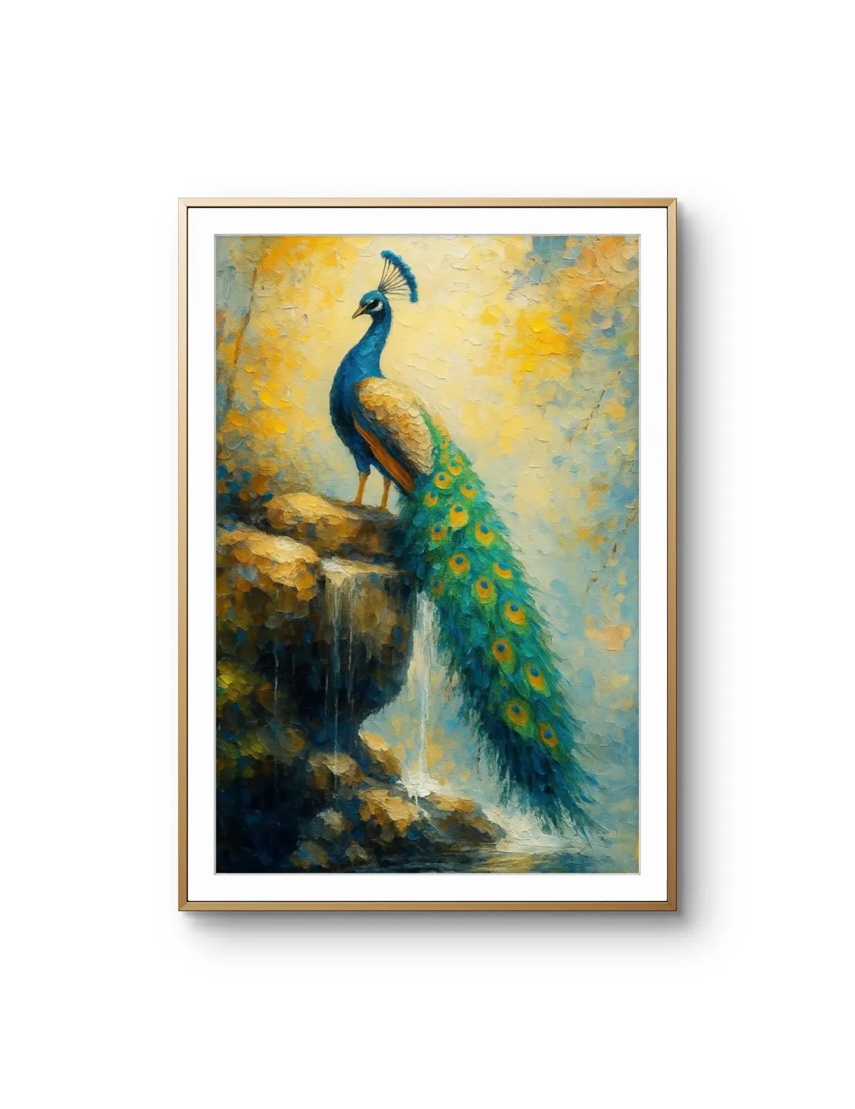 Elena Aureli - The Majestic Peacock — Mixed Media grafika artystyczna przez Elena Aureli