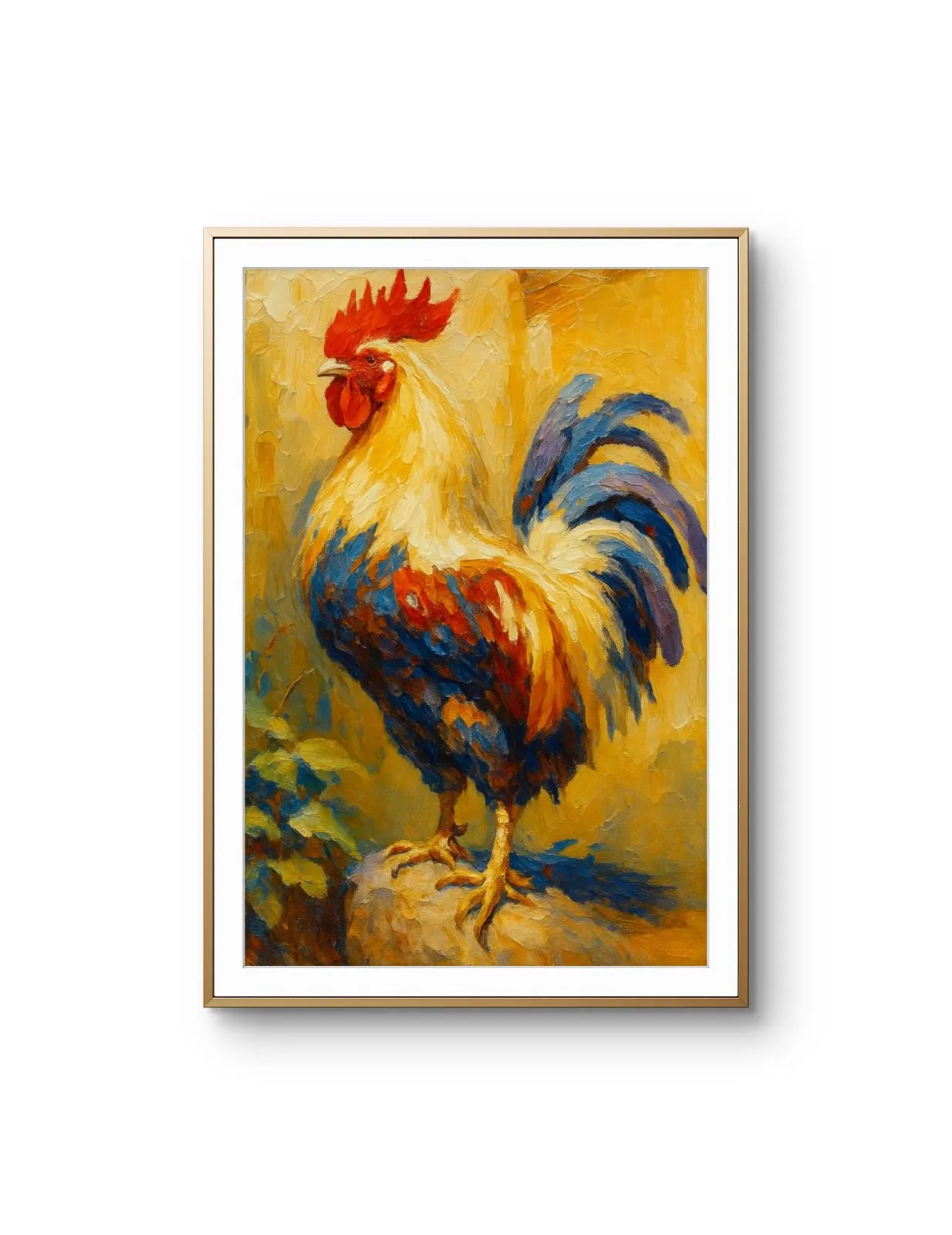 Elena Aureli - The Proud Rooster — Mixed Media grafika artystyczna przez Elena Aureli