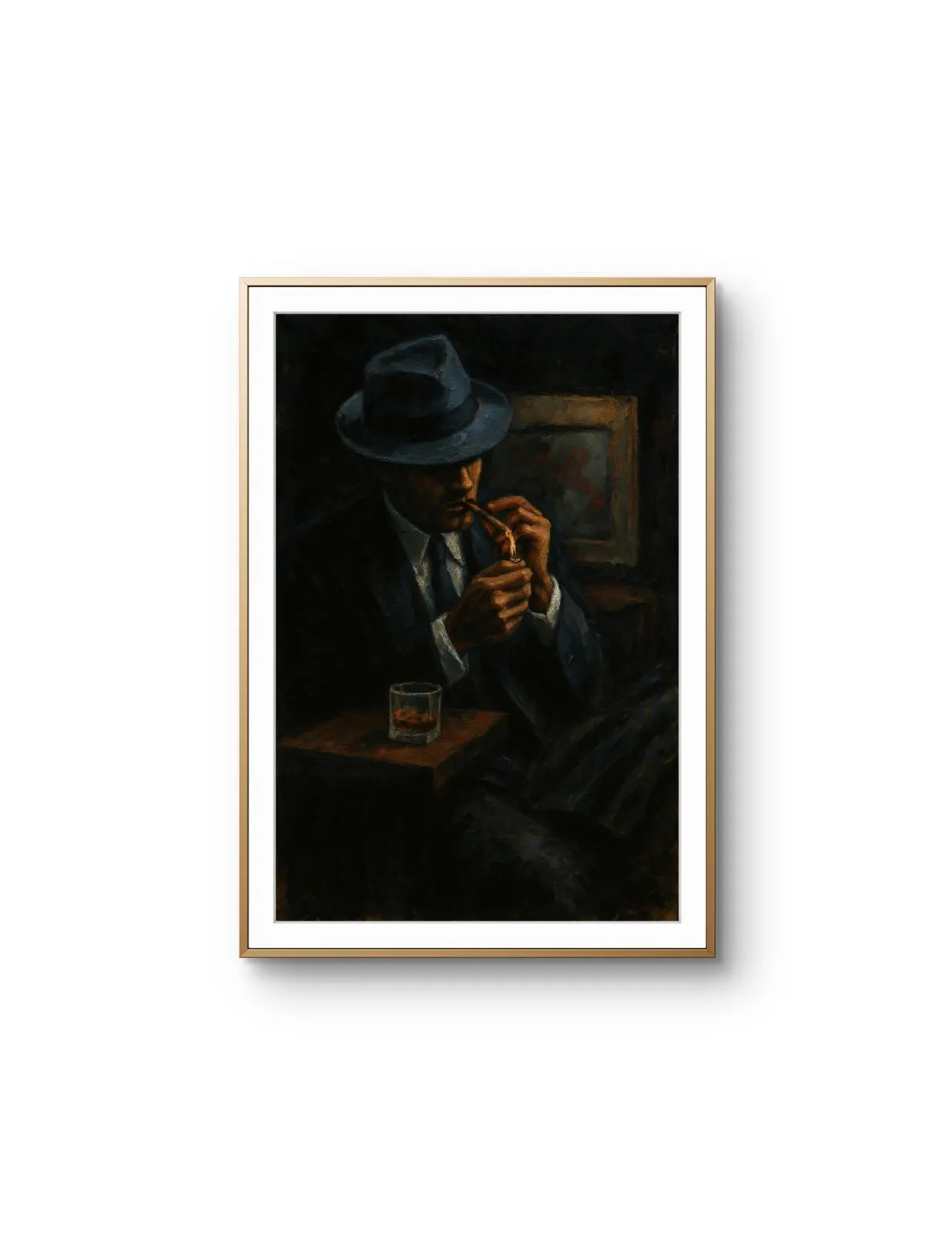 Elena Aureli - The Smoker's Contemplation — Mixed Media grafika artystyczna przez Elena Aureli