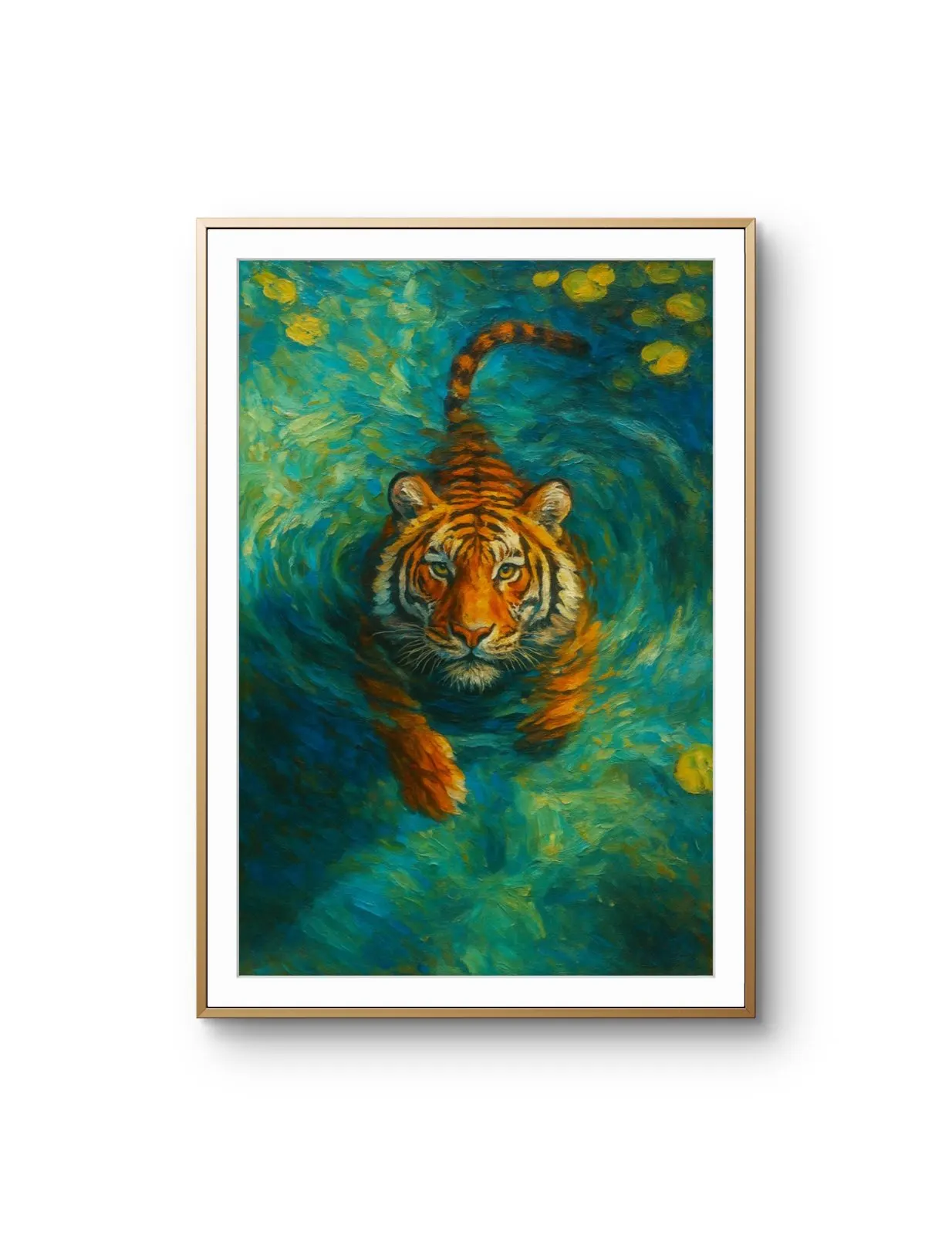 Elena Aureli - The Tiger's Journey — Mixed Media grafika artystyczna przez Elena Aureli