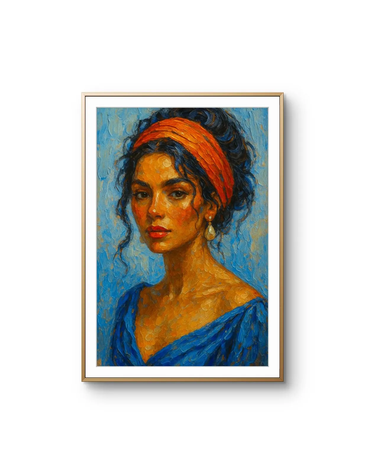 Elena Aureli - The Vibrant Gaze — Mixed Media grafika artystyczna przez Elena Aureli