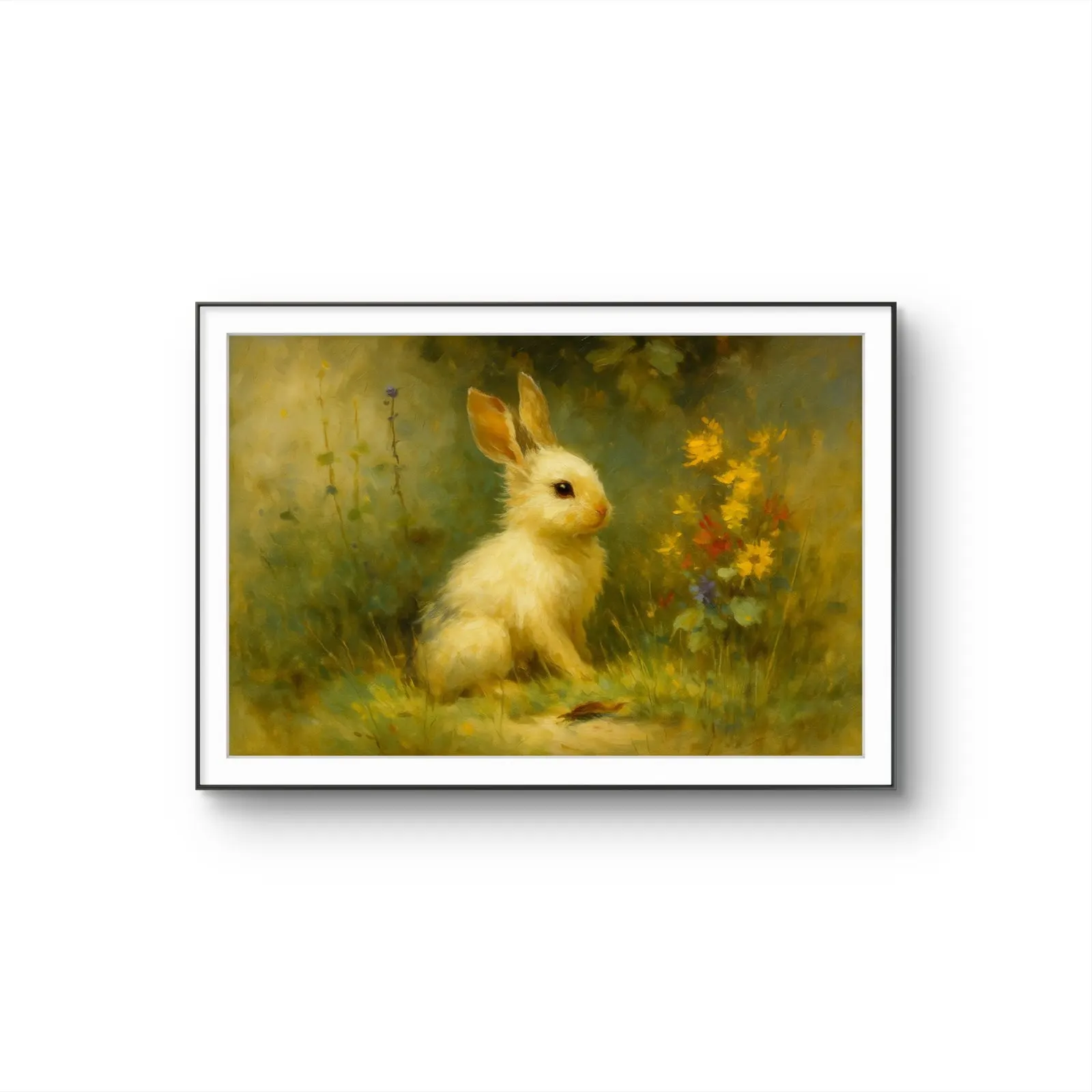 Henri des Bois - A Gentle Moment in the Meadow — Mixed Media grafika artystyczna przez Henri des Bois