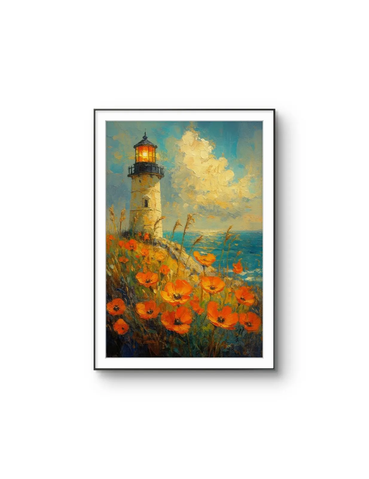 Henri des Bois - Beacon of the Seas — Mixed Media grafika artystyczna przez Henri des Bois
