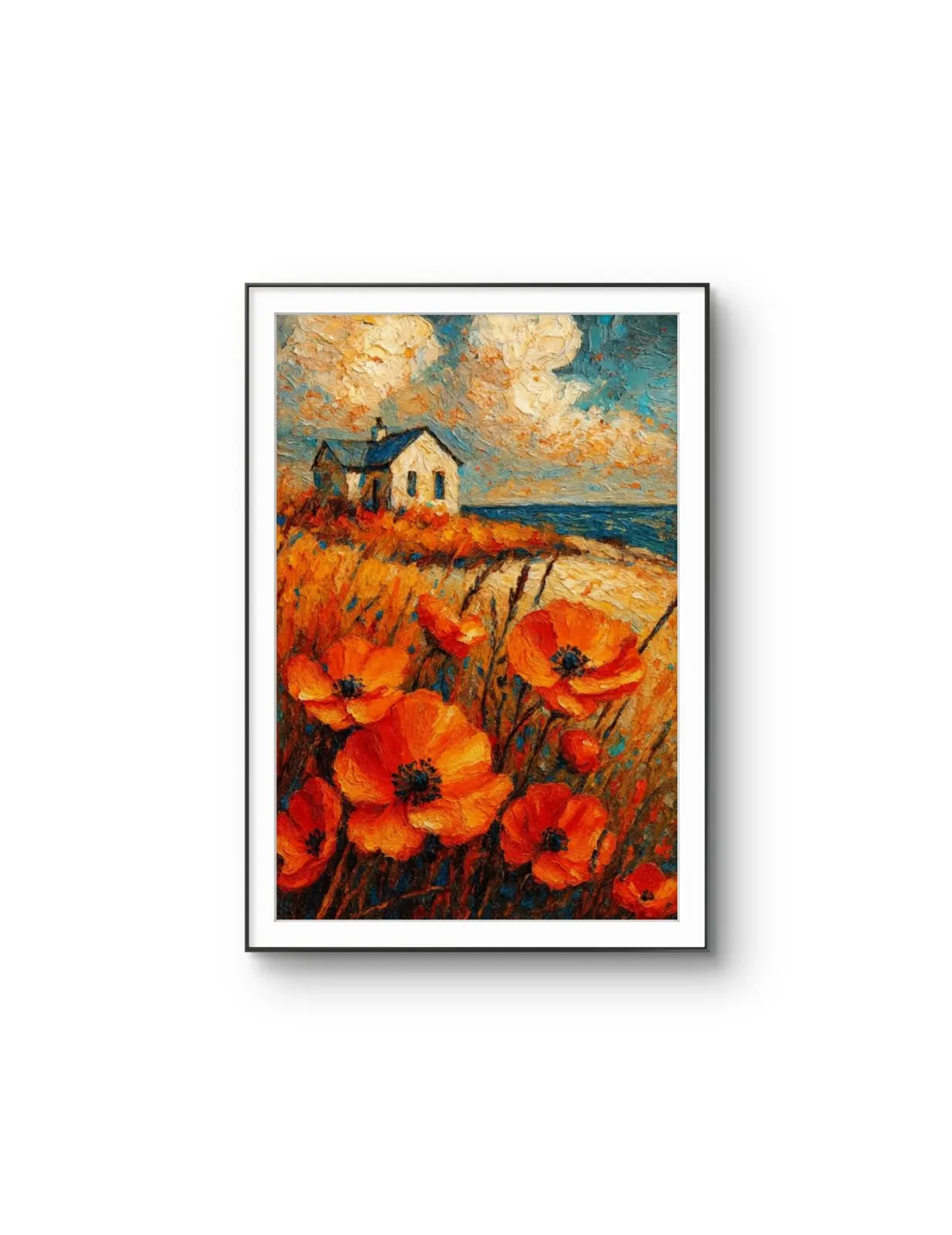 Henri des Bois - Seaside Blossoms — Mixed Media grafika artystyczna przez Henri des Bois