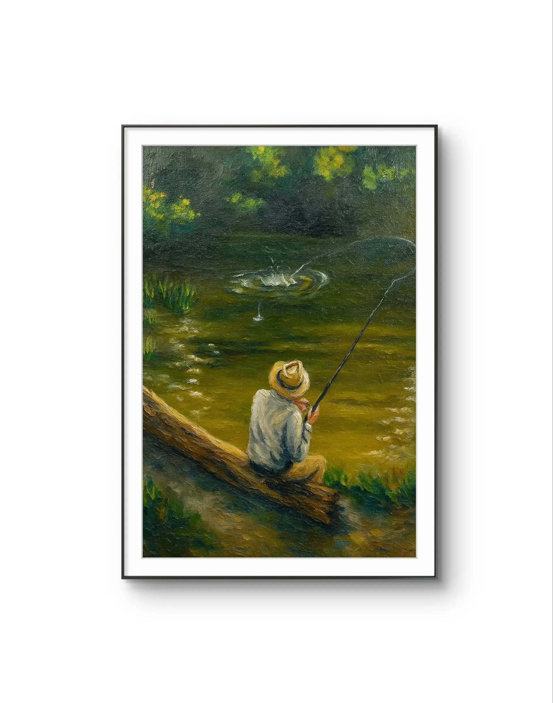 Henri des Bois - The Quiet Catch — Mixed Media grafika artystyczna przez Henri des Bois