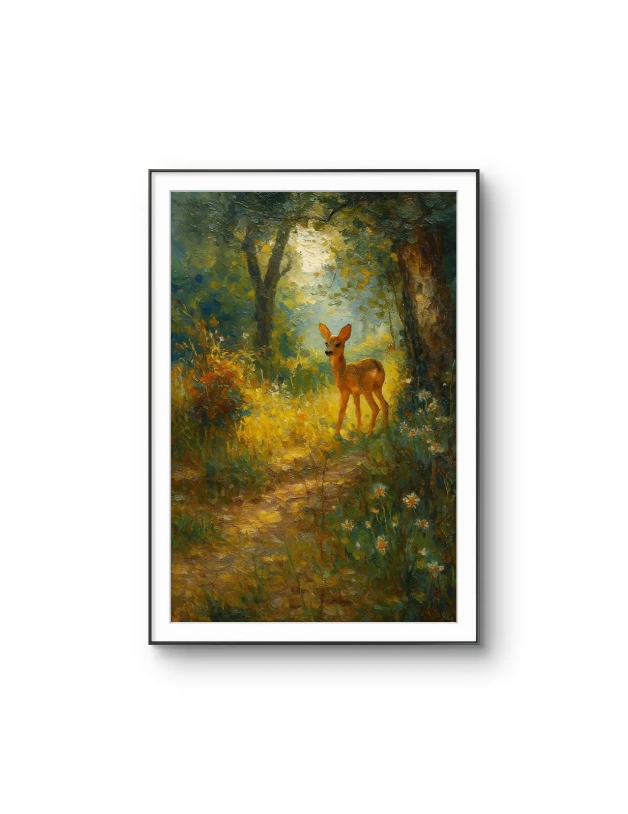 Henri des Bois - The Woodland Wanderer — Mixed Media grafika artystyczna przez Henri des Bois