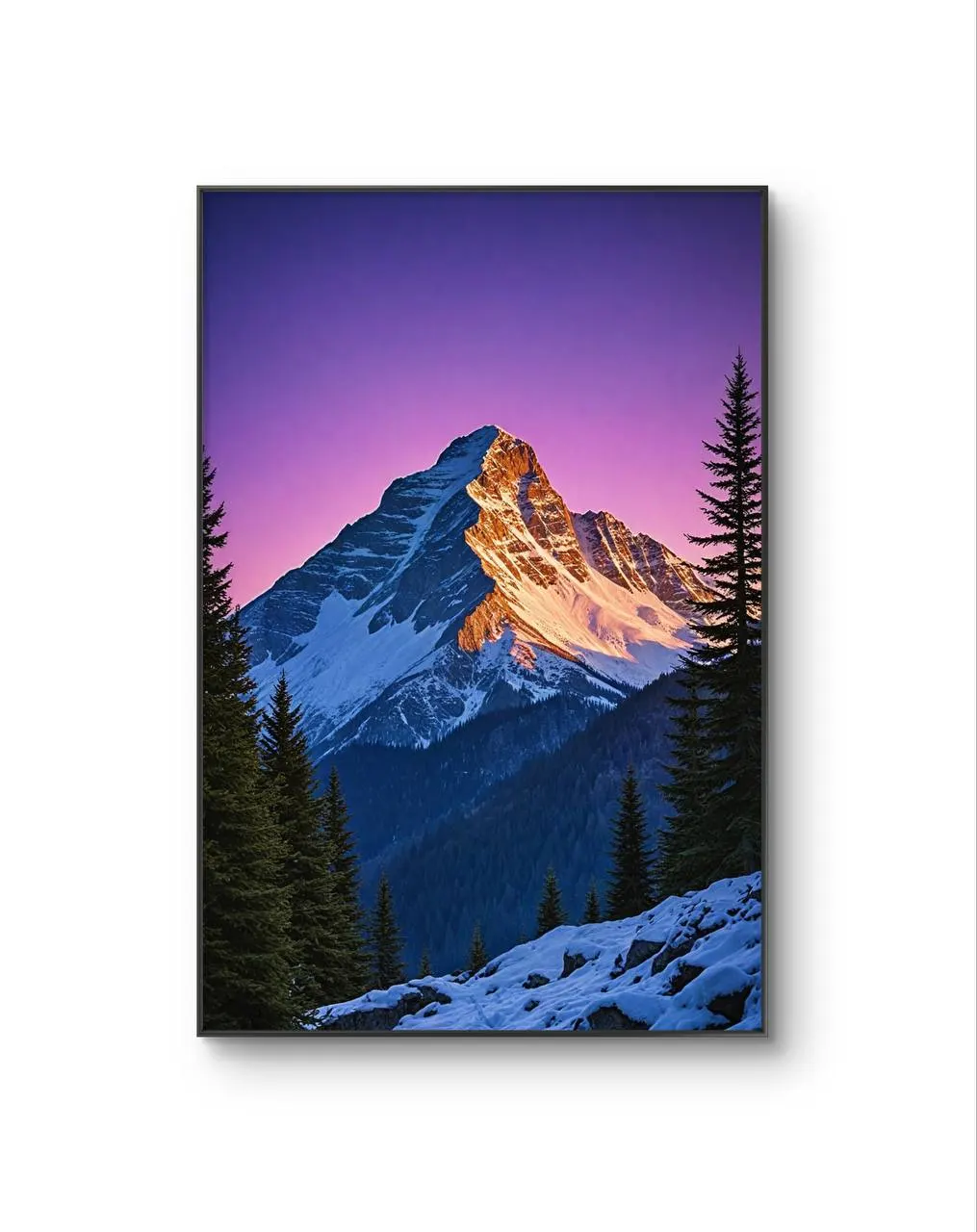 LumièreVue -  The Last Light on the Peak — Fotografia grafika artystyczna LumièreVue